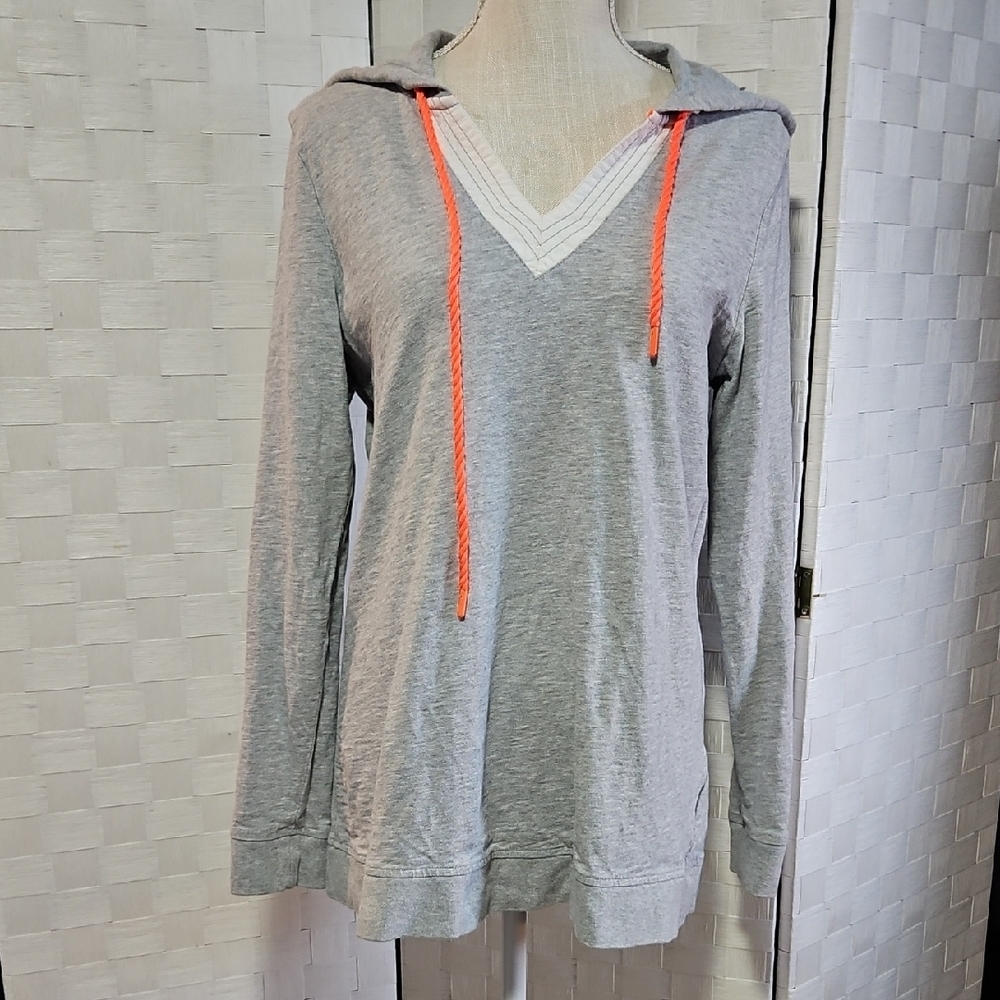 Tommy Hilfiger Relaxed Gray and Orange Hoodie